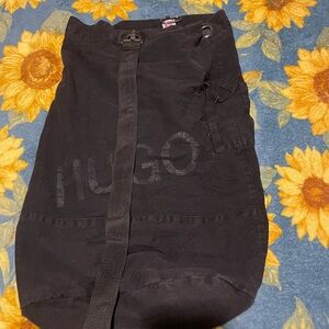 HUGO Black Canvas Backpack